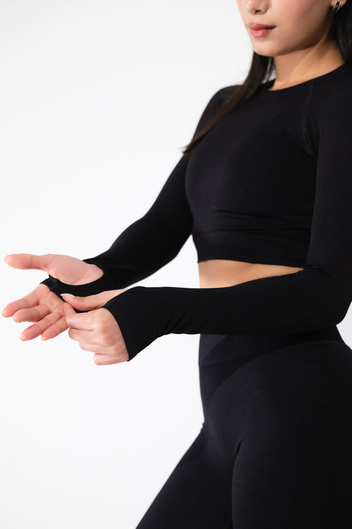 Elite Uzun Kollu Seamless Crop