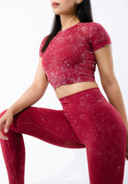 Yıkama Detaylı Spor Tayt MB1136