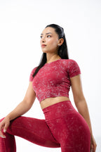 Yıkama Detaylı Spor Crop MB1142